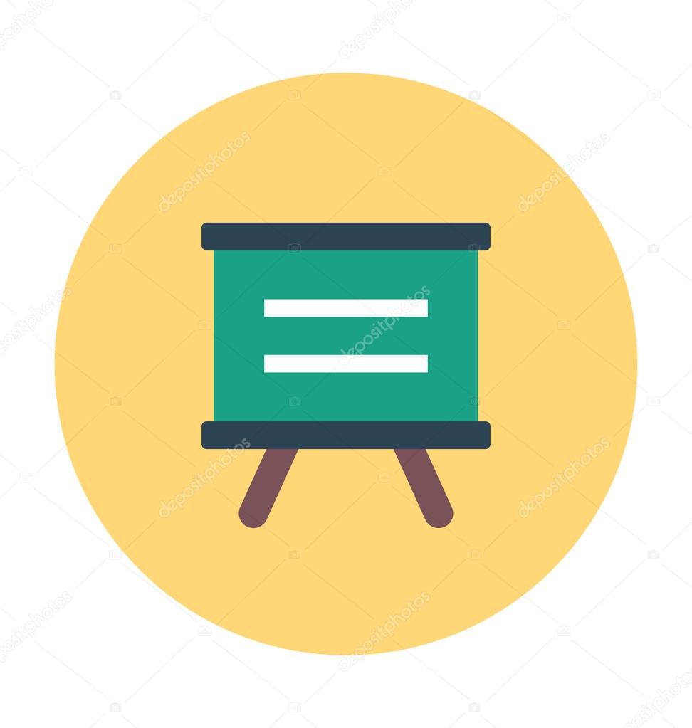 Easel Colored Vector Illustration