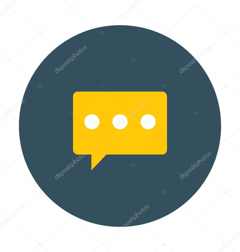 Chat Bubble Colored Vector Illustration