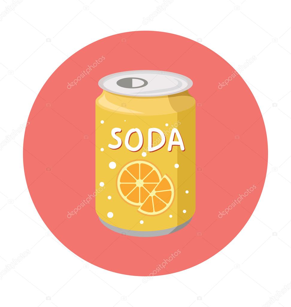 Soda Tin Colored Vector Icon