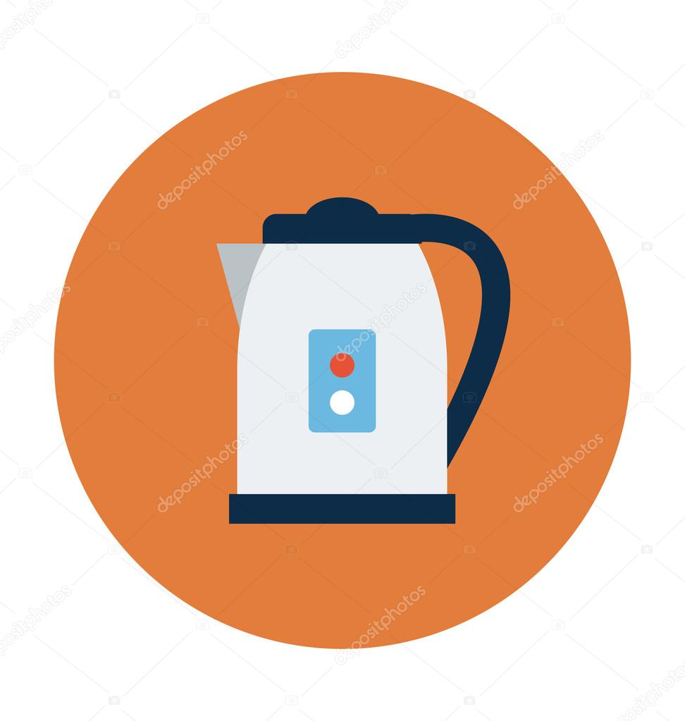 Electric Kettle Colored Vector Icon