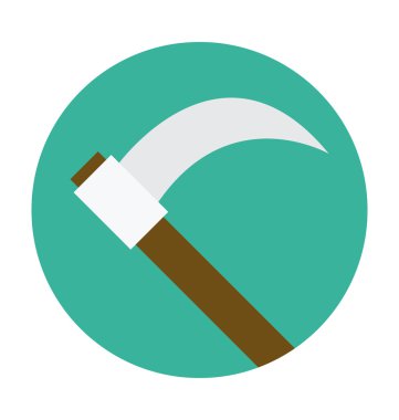 Cadılar Bayramı tırpan renkli vektör simgesi