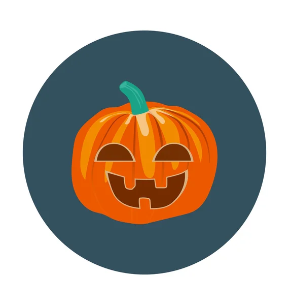 Icona vettoriale colorata zucca di Halloween — Vettoriale Stock