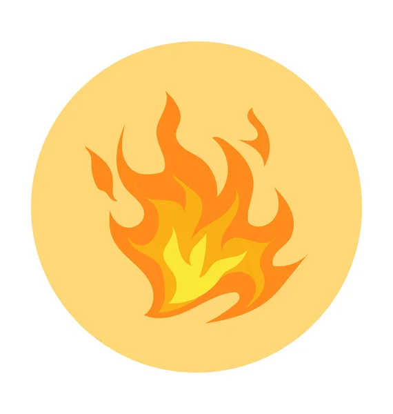 Fire Colored Vector Icon — Stock Vector