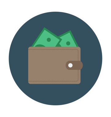 M-cüzdan renkli vektör simgesi