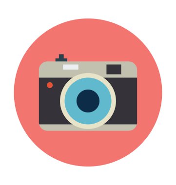 Kamera renkli vektör simgesi