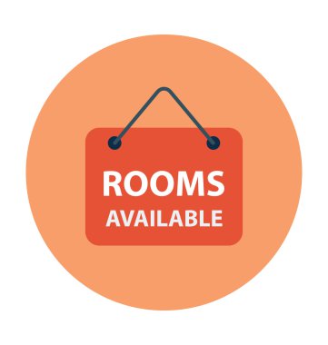 Rooms Available Colored Vector Icon clipart