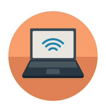 WiFi bağlantı renkli vektör simgesi