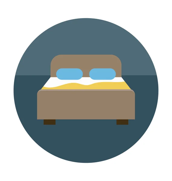 Bedroom Colored Vector Icon — Stock Vector