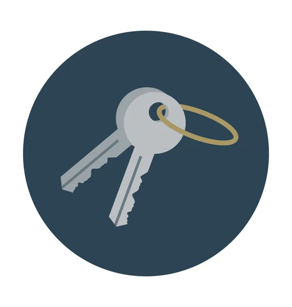 Keys Colored Vector Icon — Stock Vector