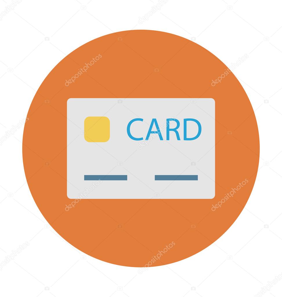 Credit Card Colored Vector Icon