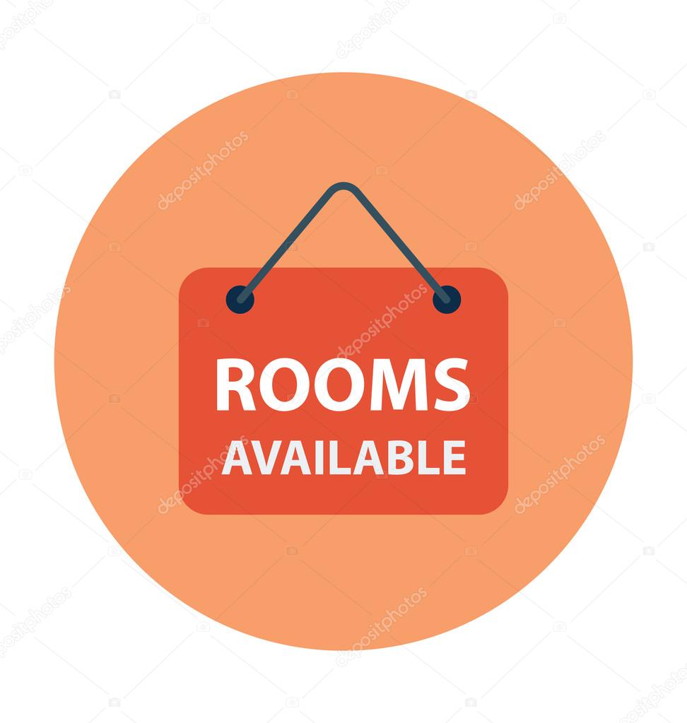 Rooms Available Colored Vector Icon