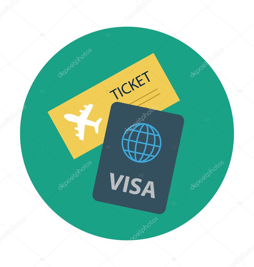 Air Travel Colored Vector Icon