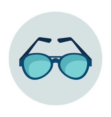 Güneş gözlüğü renkli vektör simgesi