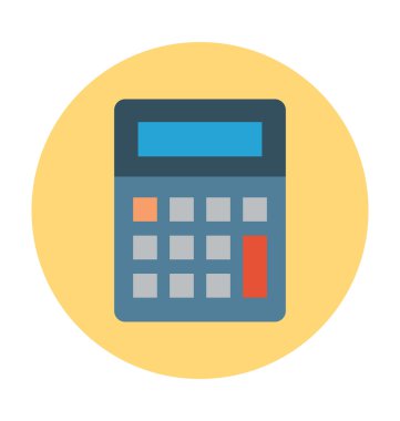 hesap makinesi renkli vektör simgesi