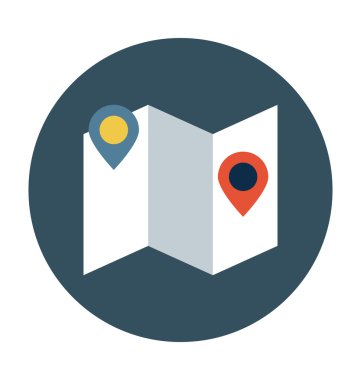 Harita Bulucu renkli vektör simgesi