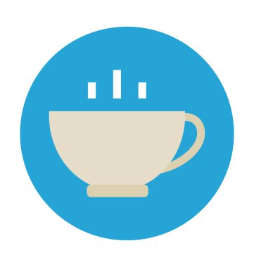 Sıcak çay renkli vektör simgesi