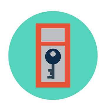 Anahtar renkli vektör simgesi