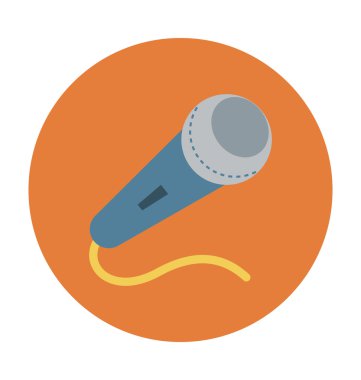 Mikrofon renkli vektör simgesi