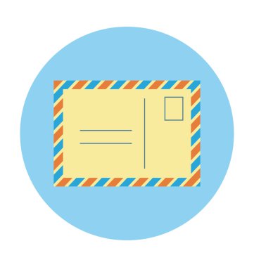 Mektup zarf renkli vektör simgesi