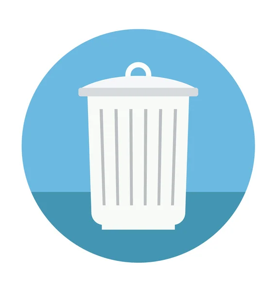 Dustbin coloreado icono del vector — Vector de stock