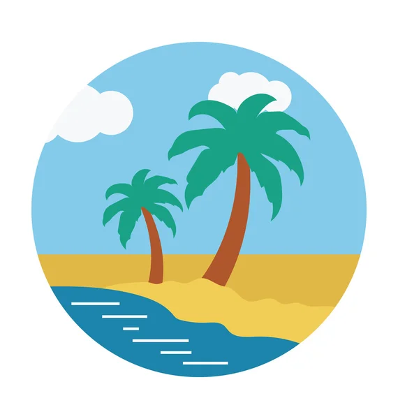 Palmera icono vector de color — Vector de stock