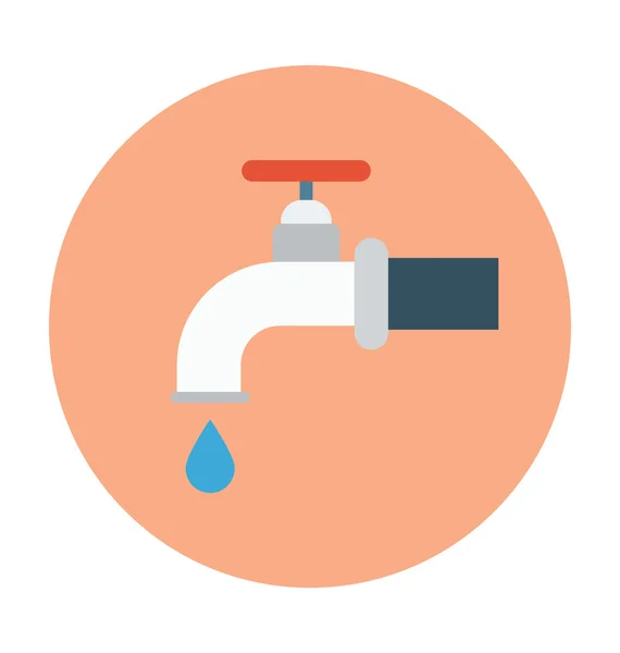 Water Tap färgad vektor Icon — Stock vektor