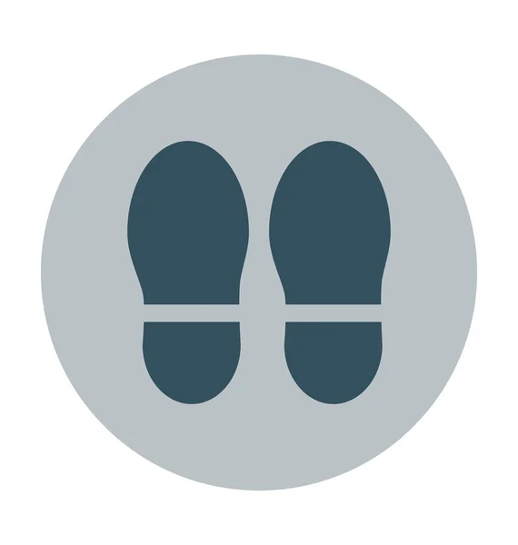 Icona vettoriale colorata delle impronte del piede — Vettoriale Stock
