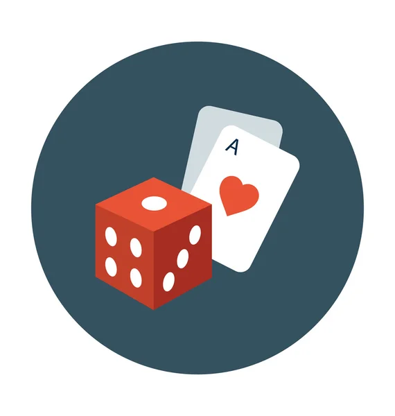 Icono de vectores de colores de poker — Vector de stock