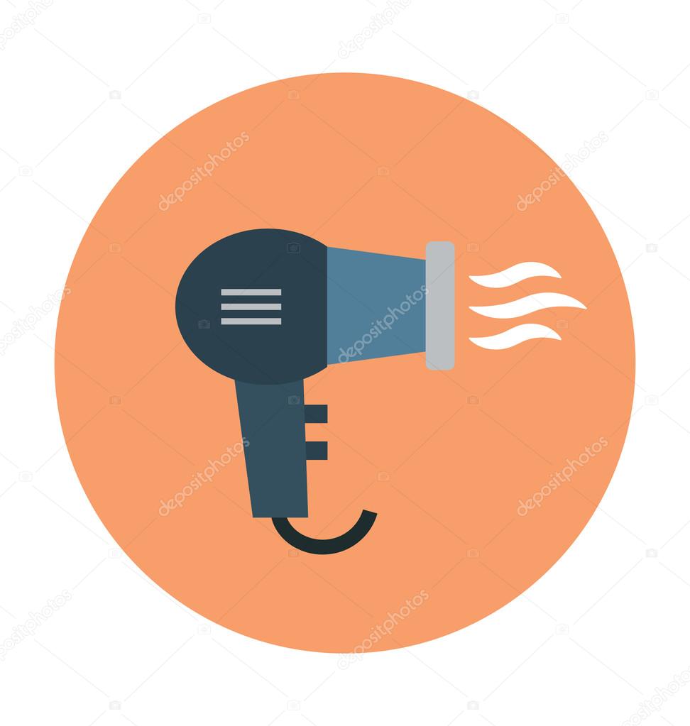 Hair Dryer Colored Vector Icon