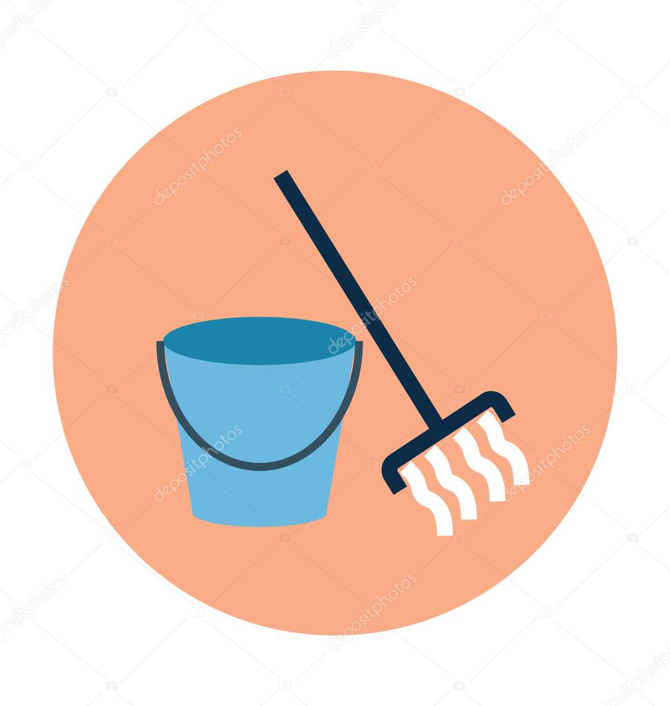 Cleaning Colored Vector Icon