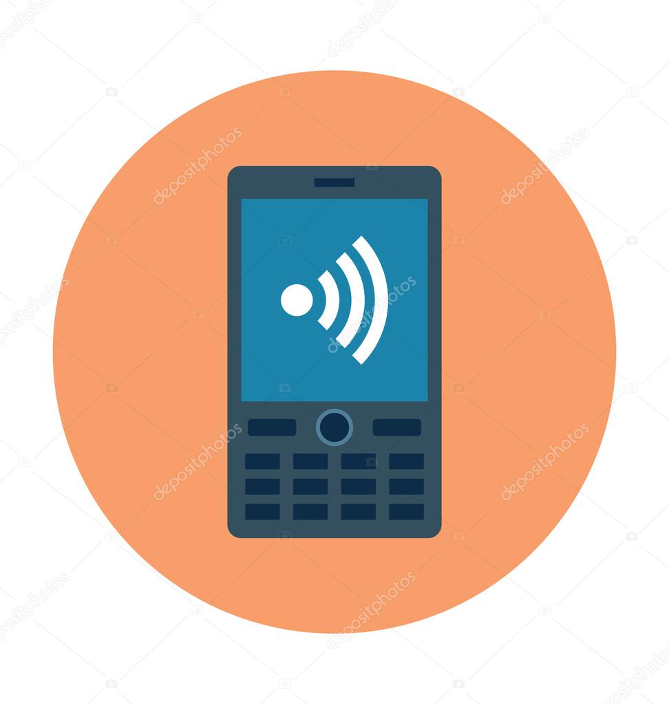 Cellular Phone Colored Vector Illustration