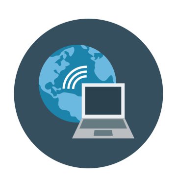 Dizüstü vektör çizim renkli