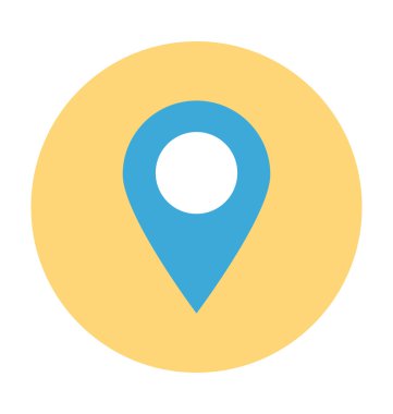 Harita PIN vektör çizim renkli