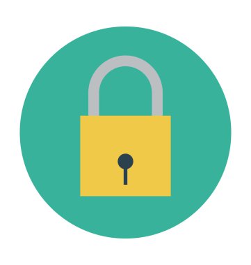 Renkli vektör çizim asma kilit