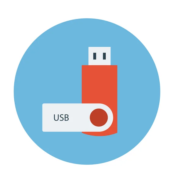 USB barevné vektorové ilustrace — Stockový vektor