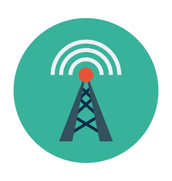 Torre Wifi ilustración vectorial coloreada — Archivo Imágenes Vectoriales