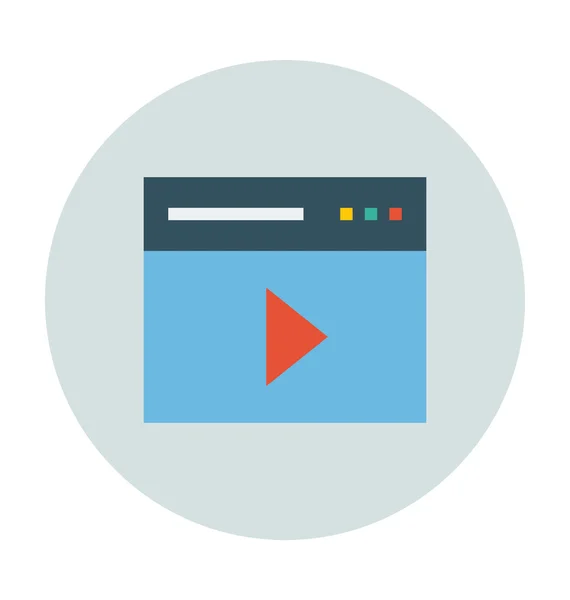 Video Player farbige Vektorillustration — Stockvektor