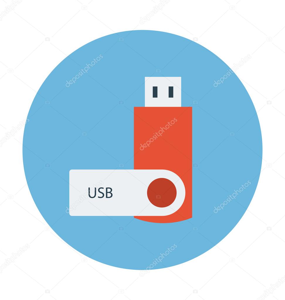 USB Colored Vector Illustration
