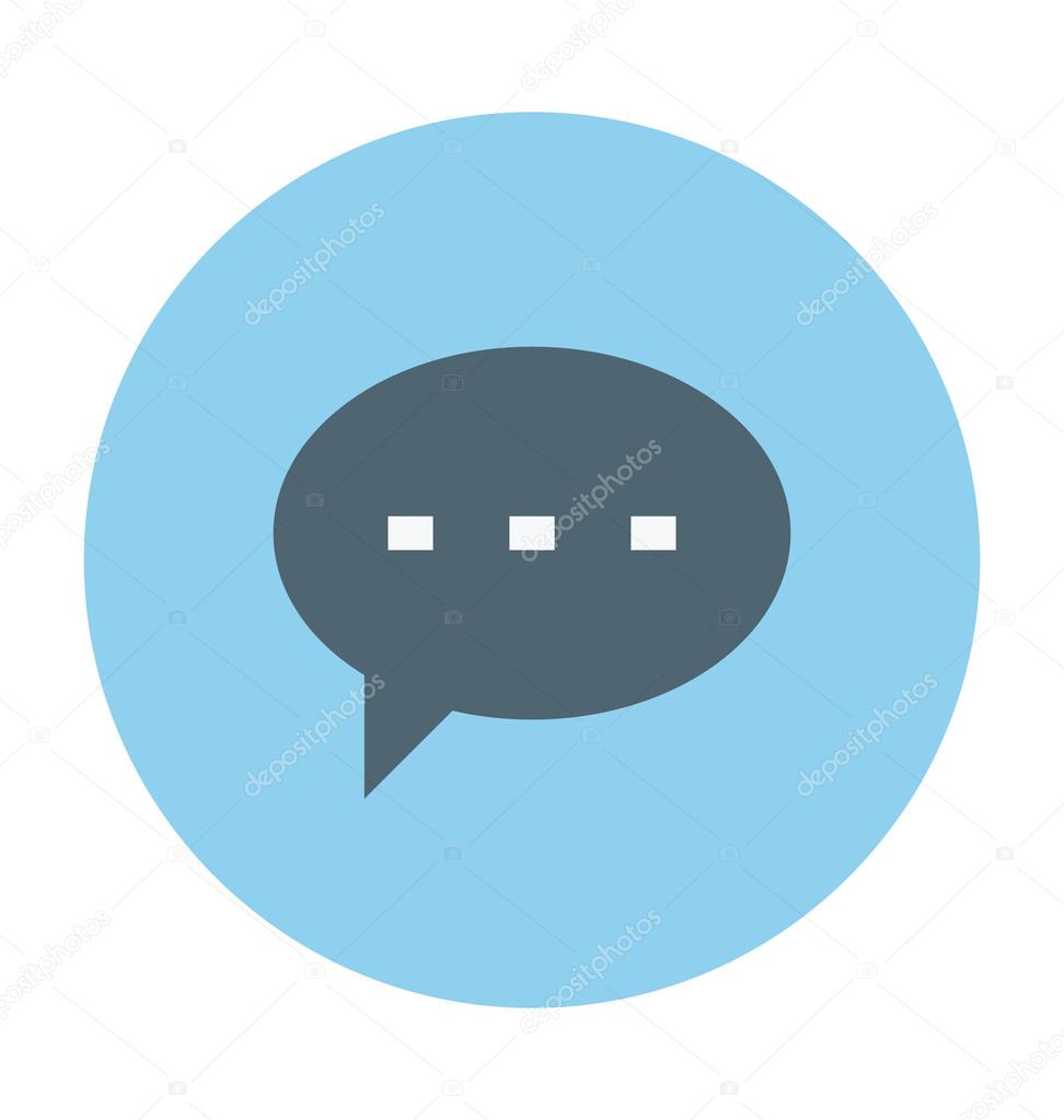 Chat Bubble Colored Vector Illustration