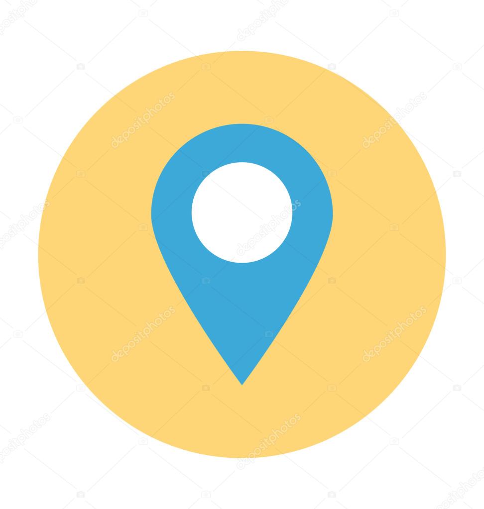 Map Pin Colored Vector Illustration