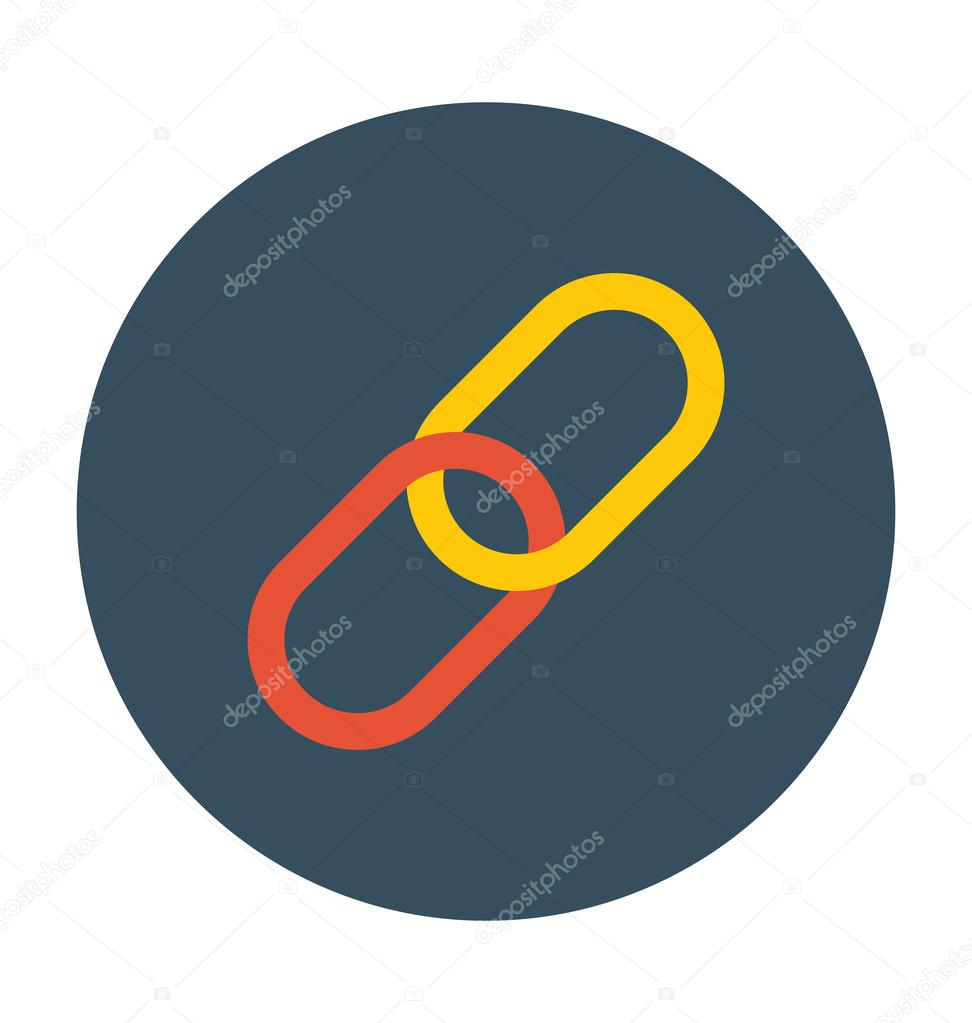 Linkage Colored Vector Illustration
