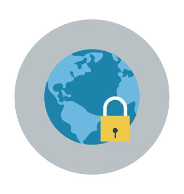 Dünya güvenlik vektör çizim renkli