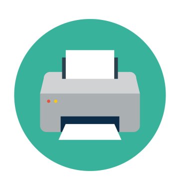 Printer Colored Vector Illustration clipart