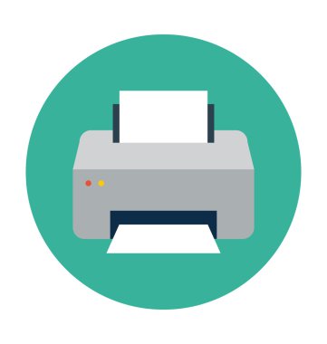 Printer Colored Vector Illustration clipart