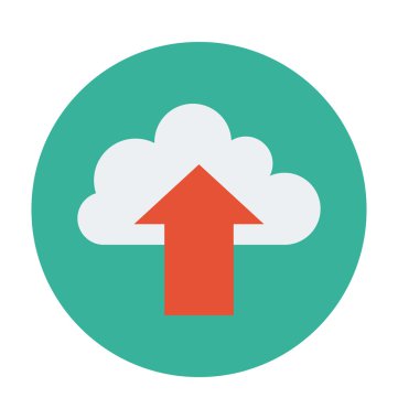 Bulut Upload renkli vektör çizim