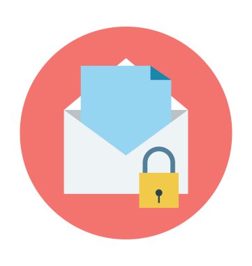 E-posta koruması vektör çizim renkli