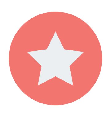 Renkli vektör yıldız çizim