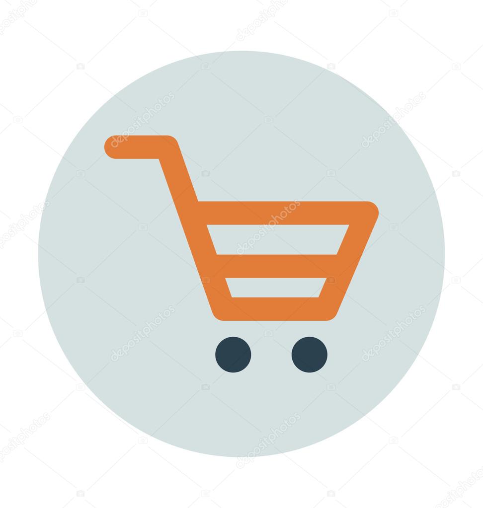 Shopping Cart Colored Vector Illustration
