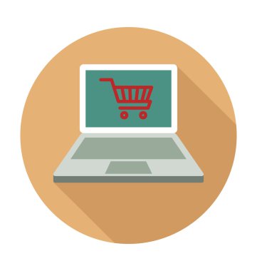 Online alışveriş renkli vektör çizim