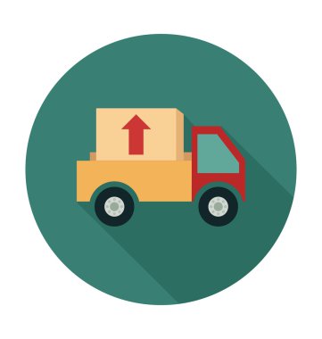 Teslimat Van renkli vektör çizim